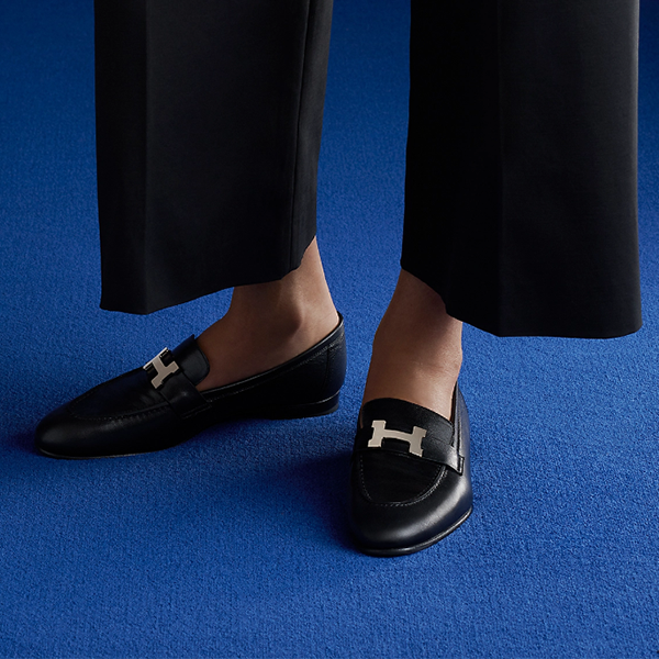 Shop (W) HERMES Paris Loafer 'Gesper Emas Kuning Loyang' H182182Z-NR