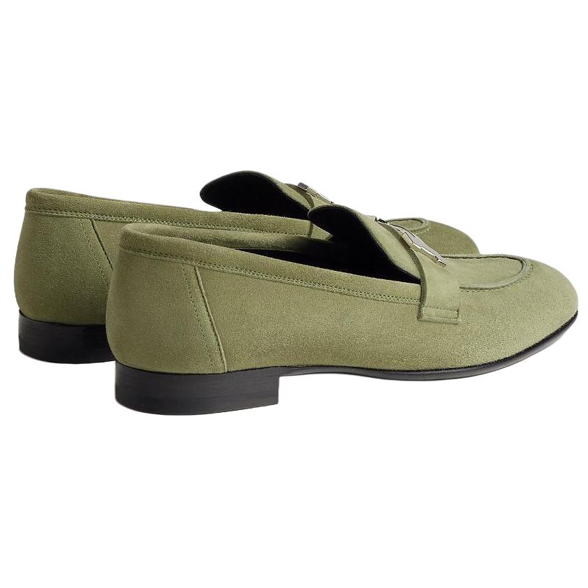 Shop (W) 爱马仕 巴黎 绿色豆豆鞋 H172109Z-6M