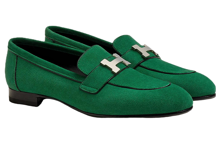 Order (W) (女性用) エルメス パリ ローファー 'グリーン' H222067Z-I0 H222067Z-I0