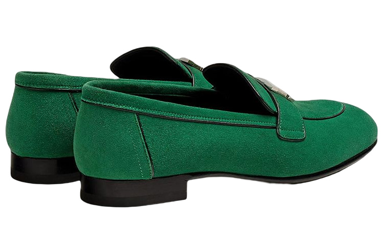 Shop (W) (女性用) エルメス パリ ローファー 'グリーン' H222067Z-I0 H222067Z-I0