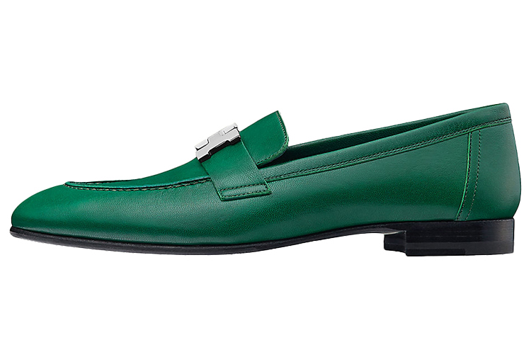 Buy (W) HERMES Paris Loafer Kulit Kambing Hijau H172108Z-6Y
