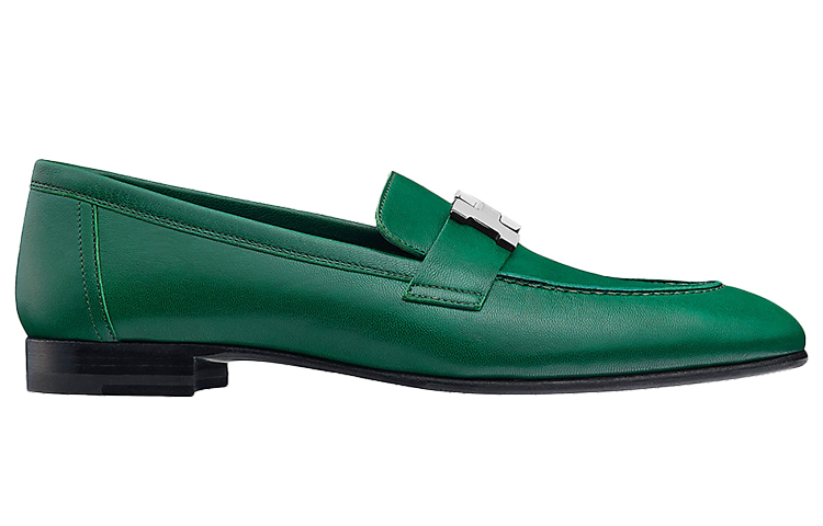 Order (W) HERMES Paris Loafer Kulit Kambing Hijau H172108Z-6Y