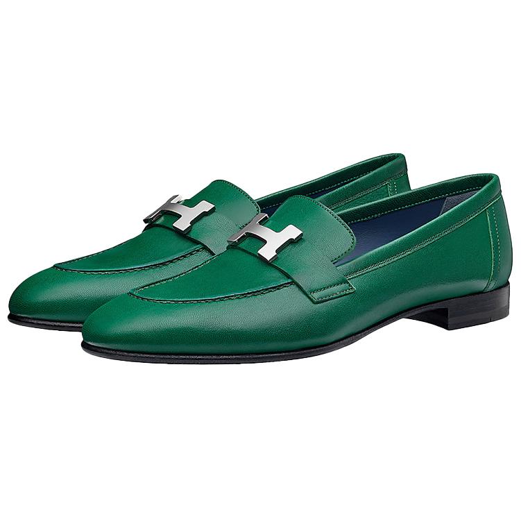 Lookbook (W) HERMES Paris Loafer Kulit Kambing Hijau H172108Z-6Y