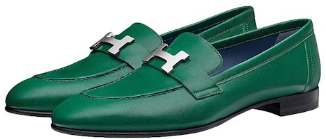 (W) 爱马仕巴黎绿山羊皮乐福鞋 H172108Z-6Y Lookbook (W) 爱马仕巴黎绿山羊皮乐福鞋 H172108Z-6Y