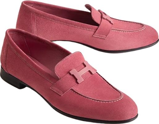 (W) HERMES Paris Loafer 'Magenta' Lelaki Perempuan H221065Z-8H Lookbook (W) HERMES Paris Loafer 'Magenta' Lelaki Perempuan H221065Z-8H