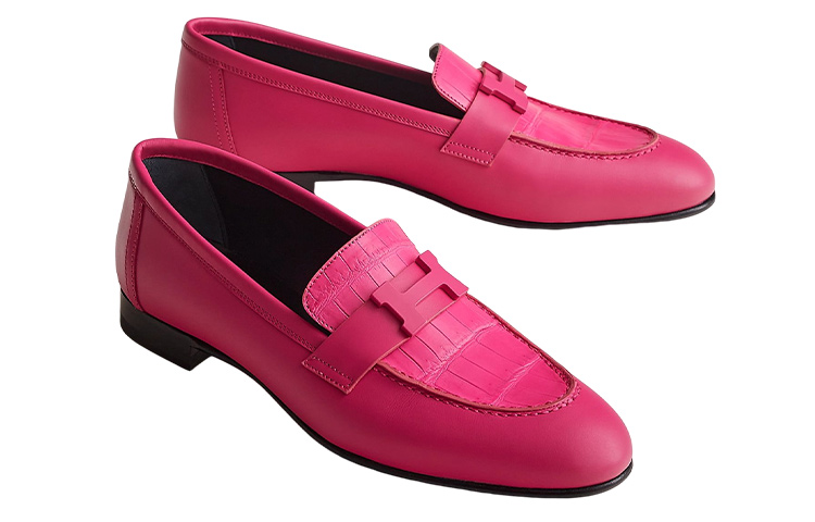 Shop (Women) HERMES Paris Loafer 'Pink Crocodile' H222255Z-57