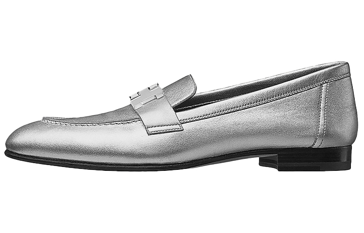 (Women) HERMES Paris Loafer 'Silver' H182148Z-52