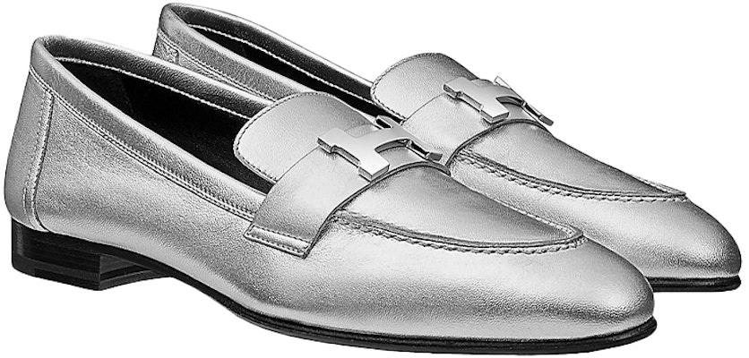 (Women) HERMES Paris Loafer 'Silver' H182148Z-52 Lookbook (Women) HERMES Paris Loafer 'Silver' H182148Z-52