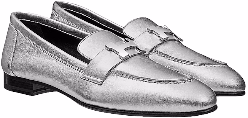 (Women) HERMES Paris Loafer 'Silver' H182148Z-52 Lookbook (Women) HERMES Paris Loafer 'Silver' H182148Z-52