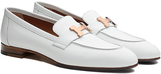 (W) 爱马仕 巴黎白色乐福鞋 H211230Z-90 Lookbook (W) 爱马仕 巴黎白色乐福鞋 H211230Z-90