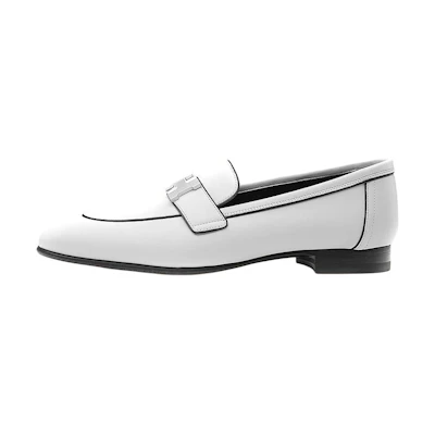 (W) HERMES Paris Loafer 'White Calfskin'