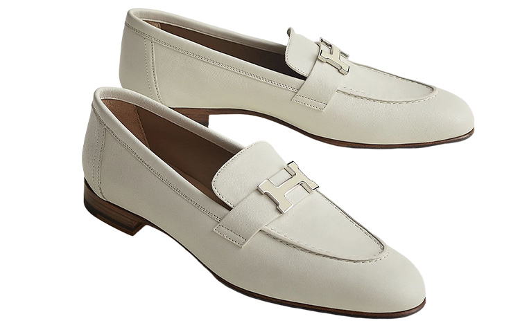 Shop (W) HERMES Paris Loafer Laag ''Beige'' H222066Z-F8
