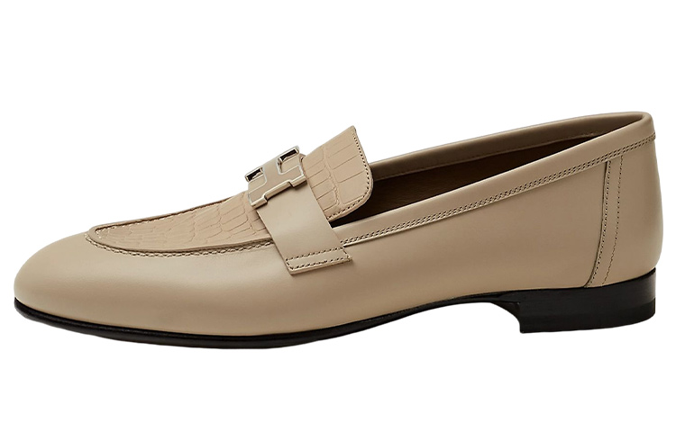 (Women) HERMES Paris Low-Top Loafer 'Beige Croc' H221220Z-T8