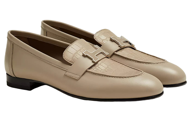 (W) HERMES Paris Low-Top Loafer 'Beige Croc' 圖 2