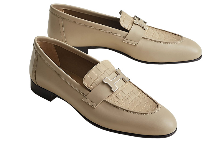 (W) HERMES Paris Low-Top Loafer 'Beige Croc' 圖 3