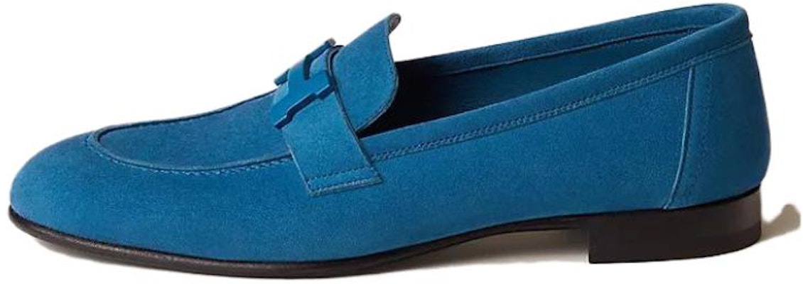 (Women) HERMES Paris Velvet Loafer 'Blue Comfort' H221065Z-7Q Buy (Women) HERMES Paris Velvet Loafer 'Blue Comfort' H221065Z-7Q