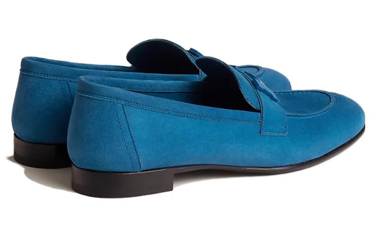 Shop (W) HERMES Paris Mocassino in Velluto ''Blue Comfort'' H221065Z-7Q