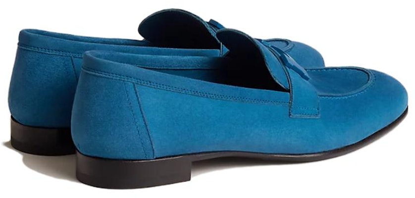 (W) HERMES Paris Loafer Beludru 'Blue Comfort' H221065Z-7Q Shop (W) HERMES Paris Loafer Beludru 'Blue Comfort' H221065Z-7Q