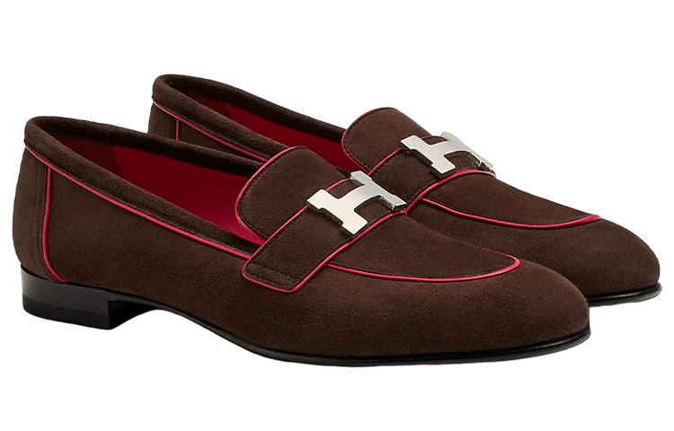 (W) HERMES Parisian Moccasin 'Red Brown' 圖 3