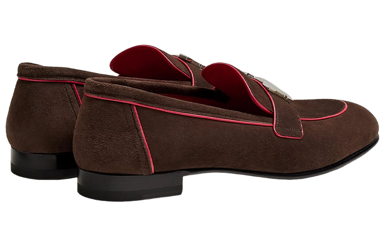 (W) HERMES Parisian Moccasin 'Red Brown' 圖 5