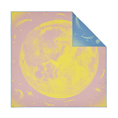 (Women) HERMES Pegasus 90CM Silk Scarf Pink Blue Yellow Luxury Accessory. H903795S-04