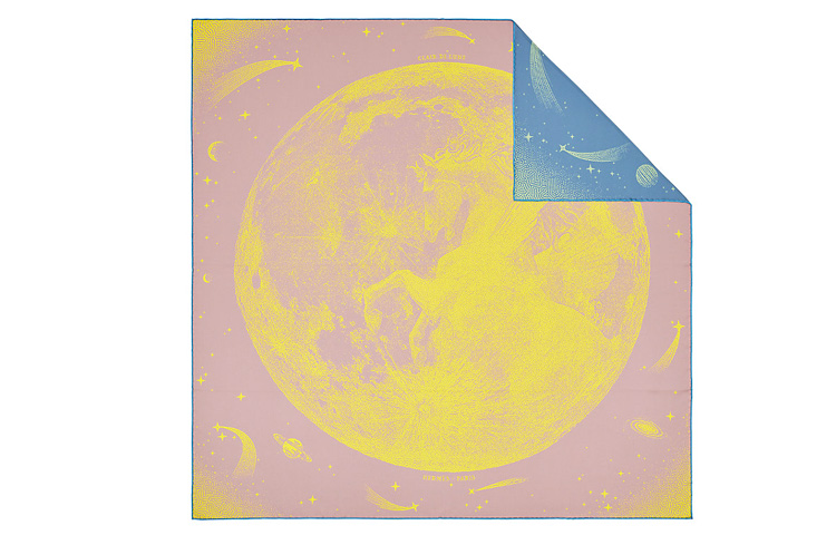 (Women) HERMES Pegasus 90CM Silk Scarf Pink Blue Yellow Luxury Accessory. H903795S-04 圖 2