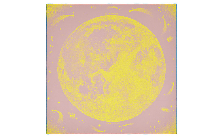 (Women) HERMES Pegasus 90CM Silk Scarf Pink Blue Yellow Luxury Accessory. H903795S-04 圖 3