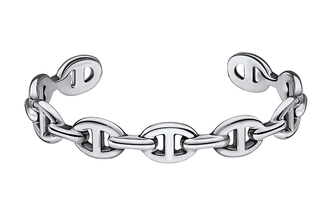 (Women) HERMES Pig Nose Silver Bracelet for Women - Silver with Gift Bag. H109509B-00