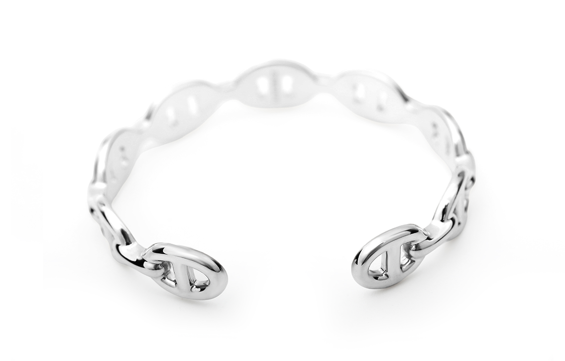 Purchase (W) エルメス レディース用ピッグノーズシルバーブレスレット - ギフトバッグ付属 シルバー。 H109509B-00