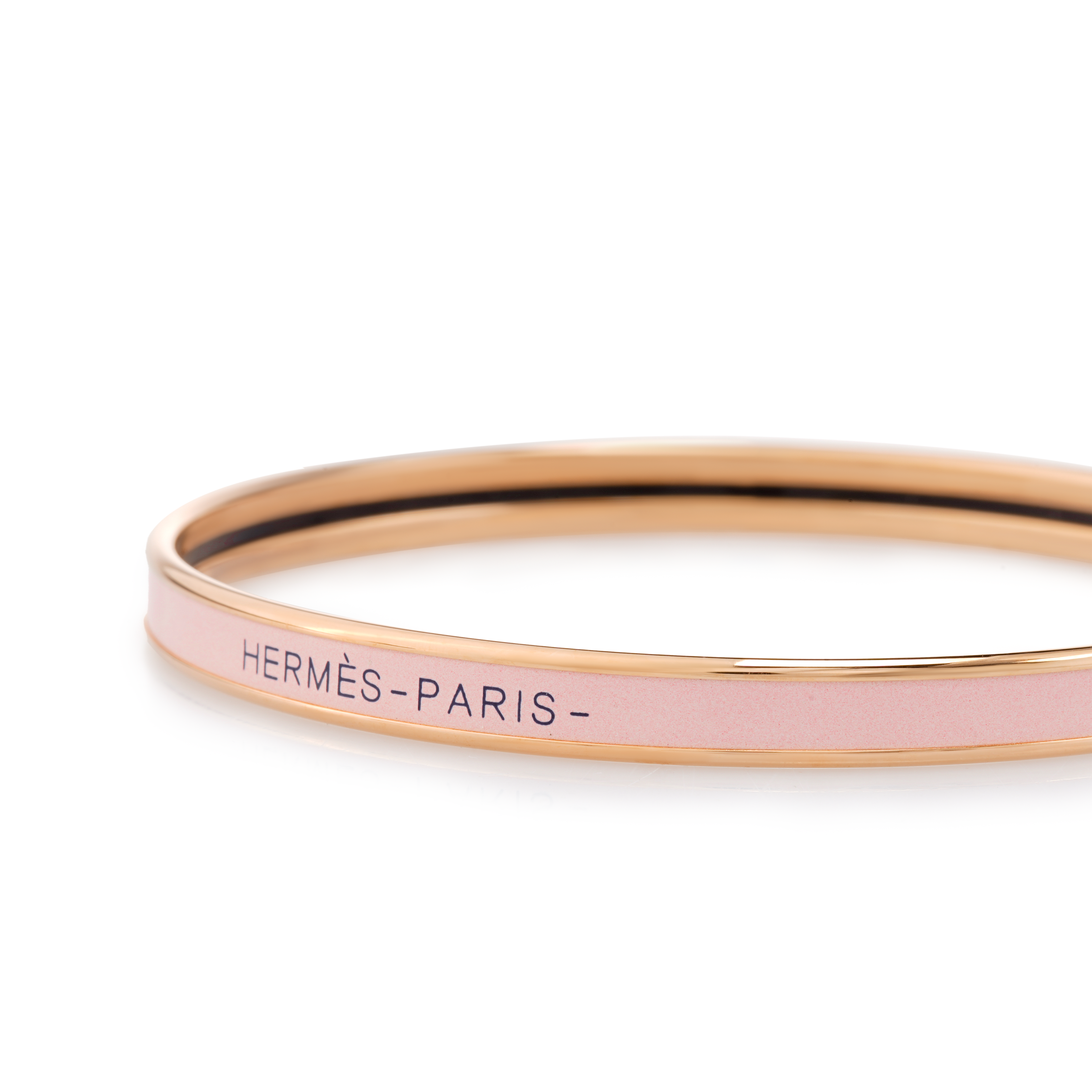 Shop (W) 爱马仕女士粉色珐琅手镯带标志款式 H240001FO1Z65
