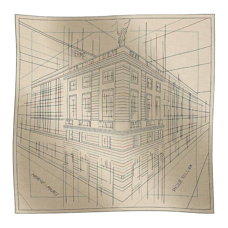 Order (Women) HERMES Pique Sellier Cashmere Silk  Shawl in Light Brown. H242500SF01