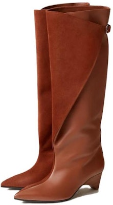 (W) エルメス 茶革 ポインテッドトゥ バックル ハイヒールブーツ H232007Z-20 Lookbook (W) エルメス 茶革 ポインテッドトゥ バックル ハイヒールブーツ H232007Z-20