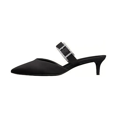 (W) HERMES Pointed Toe Fashion Mule 'Black'