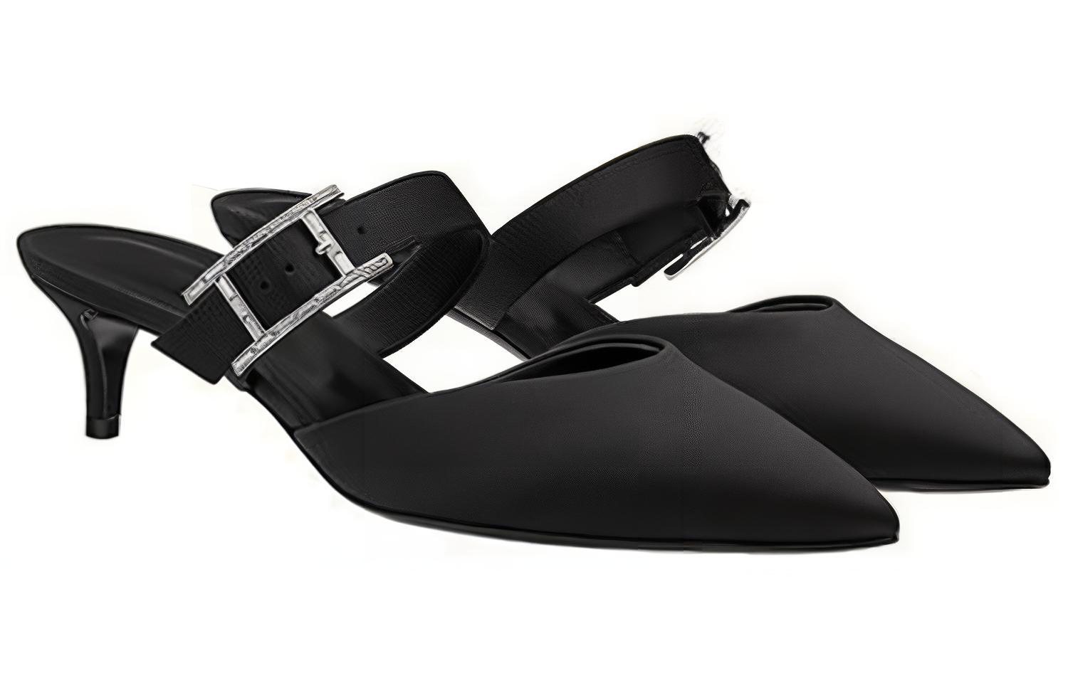 Order (W) (レディース) HERMES ポインテッドトゥファッションミュール 'ブラック' H211221Z-02 H211221Z-02