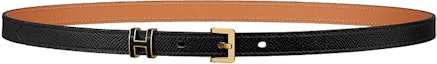 Order (W) エルメス ポップH 15 ブラック カーフレザー ベルト ゴールドバックル 幅1.5cm H081087CC89