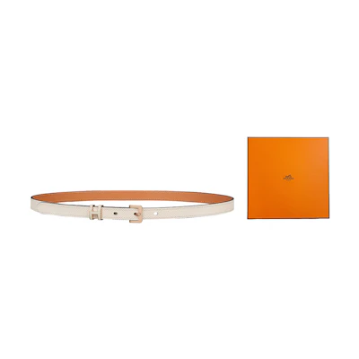 (Women) HERMES Pop H Belt Off-White 1.5cm with Original Box. H081087CD100