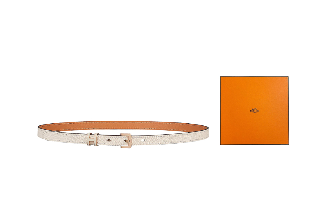 (Women) HERMES Pop H Belt Off-White  1.5cm with Original Box. H081087CD100 圖 2