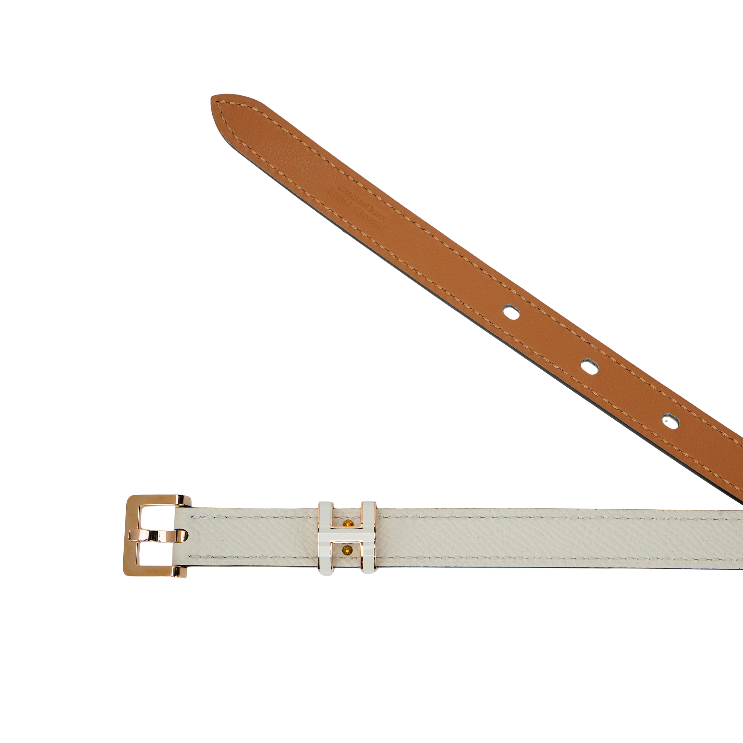 (Women) HERMES Pop H Belt Off-White  1.5cm with Original Box. H081087CD100 圖 6