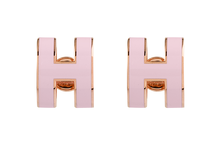 (Women) HERMES Pop H Earrings Rose Gold Candy Pink for Women H608001FO85 圖 2