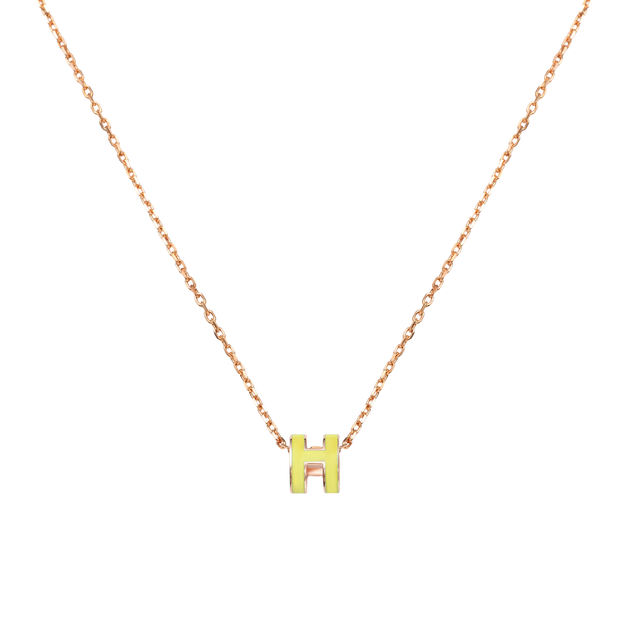 (Women) HERMES Pop H Mini Pendant Necklace for Women Yellow. H147992FOB1-F044 圖 3