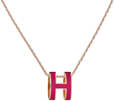 (W) 爱马仕POP H吊坠项链玫瑰金粉金女士款链条配饰 H147991FO94 Buy (W) 爱马仕POP H吊坠项链玫瑰金粉金女士款链条配饰 H147991FO94