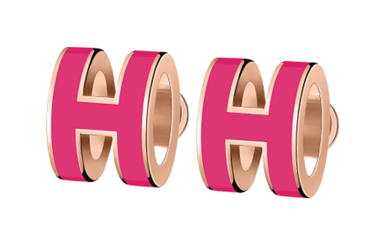 (Women) HERMES POP H Rose Gold Alloy Earrings for Women H608002FOS7 圖 2