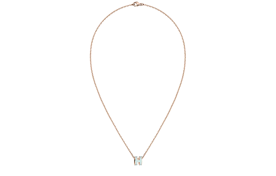 (Women) HERMES Pop H Rose Gold Plated Necklace for Women - Mini Iconic Design H147992FO1M 圖 3