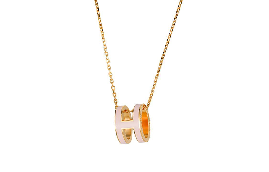 (Women) HERMES Pop H Series Alloy Pendant Necklace Candy Pink H147991F-85 圖 2