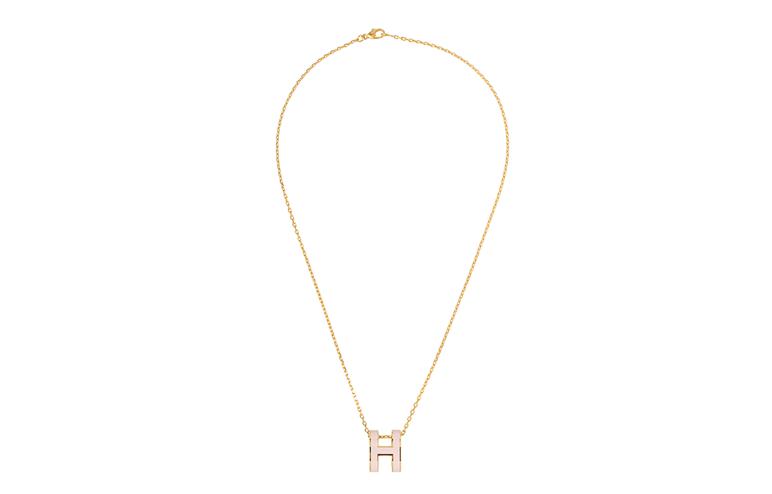 (Women) HERMES Pop H Series Alloy Pendant Necklace Candy Pink H147991F-85 圖 3