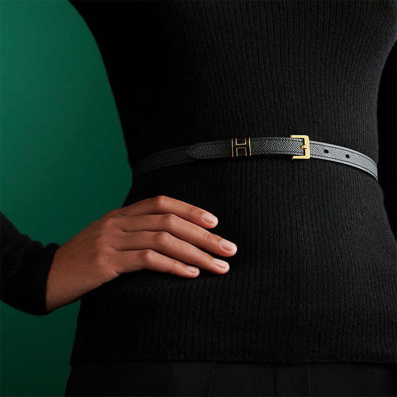 Purchase (W) 爱马仕Pop H系列优雅黑色女士细腰带 1.5厘米 H081087CD89