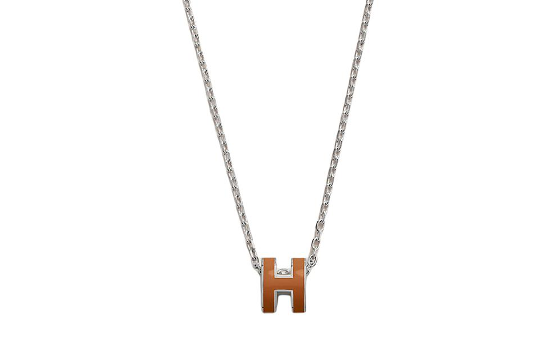 (Women) HERMES POP H Series Mini Alphabet Pendant Necklace Silver for Women. H147992FPA9 圖 2