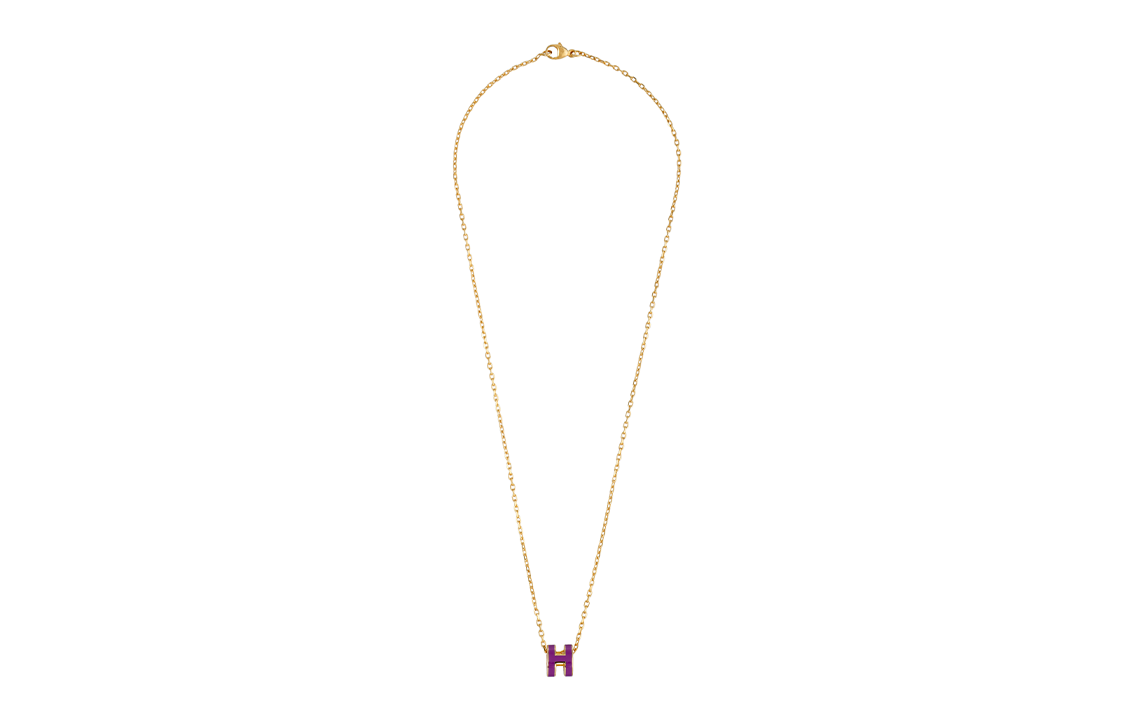 (Women) HERMES Pop H Series Mini Gold-Plated Pendant Necklace for Women. H147992F38 圖 4