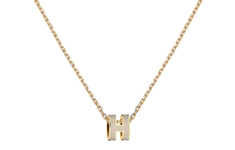 (Women) HERMES Pop H Series Mini Letter Pendant Necklace for Women Gold H147992F-55 圖 2