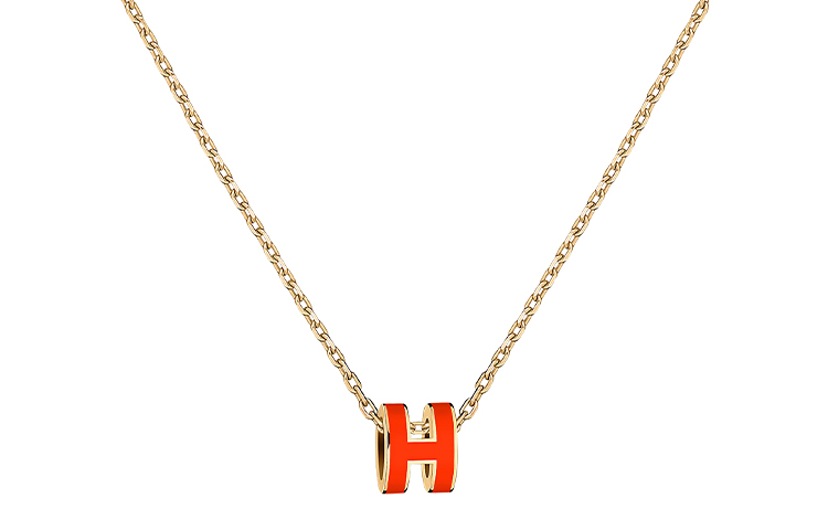 (Women) HERMES Pop H Series Mini Pop H Trendy Letter Metal Necklace for Women H147992F-1B